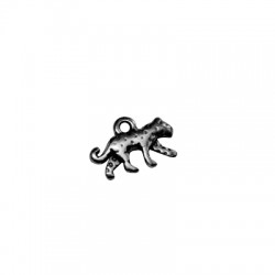 Zamak Charm Leopard 15x9mm