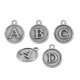 Colgante de Metal Zamak Redondo con Letras 12mm