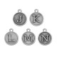 Zamak Charm Round Mixed Letters 12mm