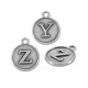 Colgante de Metal Zamak Redondo con Letras 12mm