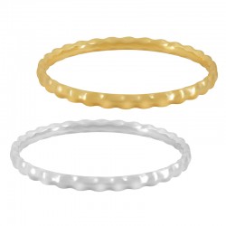 Bracelet Rigide en Zamak avec Vagues 70 mm/6 mm