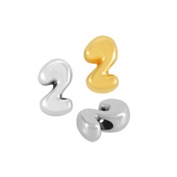 Curseur en Zamak « 2 » 5 x 9 mm (Ø 2.2 mm)