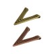 Μεταλλικό Ζάμακ Χυτό Μοτίφ "V" Περαστό 15x17mm Ø3.2mm
