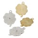 Pendentif en Zamak Émaillé Trèfle à Quatre Feuilles 35 x 31 mm