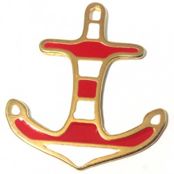 Colgante de Metal Zamak Esmaltado Ancla 48x57mm