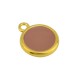 Charm rond en Zamak avec Émail 19 mm