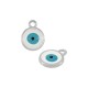 Zamak Charm Round w/ Evil Eye & Enamel 16mm