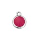 Enameled Zamak Charm Round with Evil Eye 16mm