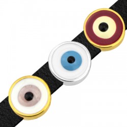 Zamak Slider Round Eye w/ Enamel 14mm (Ø10.5x2.7mm)