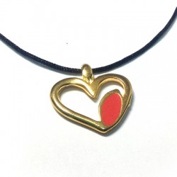 Pendentif cœur en Zamak Émaillé 20 x 21 mm