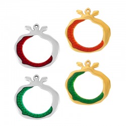 Colgante de Metal Zamak Esmaltado Granada 50mm