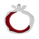 Pendentif en Zamak Émaillé en Forme de Grenade 50 mm