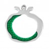 Argento Anticato/Verde Trasparente