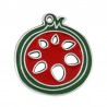 Argent antique/ Vert/ Rouge