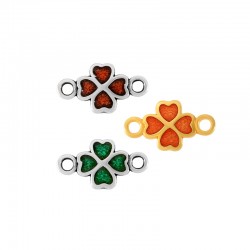 Fleur en Zamak Émaillé 12 x 19 mm