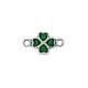 Conector de Metal Zamak Esmaltado Trebol Cuatro Hojas 12x19mm