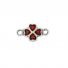 Plata Vieja Antiue/Rojo Oscuro Transparente