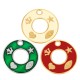 Enameled Zamak Lucky Pendant Round with Symbols 40mm
