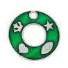 999° Silver Antique Plated/ 5µm/ Transparent Green