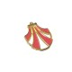 Enameled Zamak Pendant Seashell 28x32mm