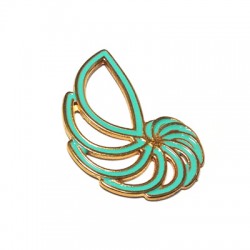 Pendentif en Zamak Émaillé Coquillage 46 x 32 mm