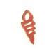 Ciondolo in Zama Smaltato Conchiglia 20x50mm