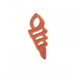 Colgante de Metal Zamak Esmaltado Concha 20x50mm