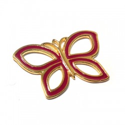 Colgante de Metal Zamak Esmaltado Mariposa 44x30mm