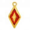 Placcato oro 24 carati/rosso trasparente