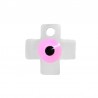 999° Silver Antique Plated/ 5µm/ Pink/ Black