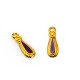 Colgante de Meral Zamak Gota con Esmalte 8x21mm