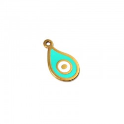 Pendentif en Zamak Émaillé avec Œillet 23 x 34 mm