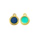 Charm rond en Zamak Émaillé avec Œillet 10 mm