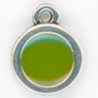 999° Silver Antique Plated/ 5µm/ Green