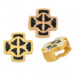 Pasador de Metal Zamak Esmaltado Cruz 13mm (Ø 10.2x2.2mm)