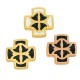 Enameled Zamak Slider Bead Cross 13mm Ø10.2x2.2mm