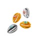 Enameled Zamak Shell Eye 19x13mm