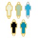 Enameled Zamak Connector Cross 10x18mm Ø2mm