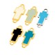 Enameled Zamak Connector Cross 10x18mm Ø2mm