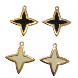 Colgante de Metal Zamak Estrella con Esmalte 32mm
