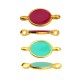 Colgante de Metal Zamak Conector Oval Esmaltado 8x9mm