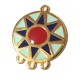 Enameled Zamak Pendant Sun 30mm