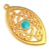 24K Gold Plated/ 0.12µm/ Perlised Turquoise