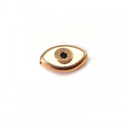 Enameled Zamak Bead Eye 15x9mm Ø1.8mm