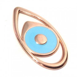 Colgante de Metal Zamak Gota con Ojo Esmaltado 39x20mm