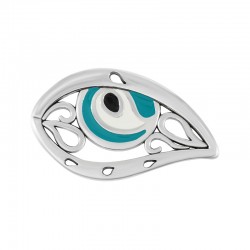 Pendentif œil Maléfique en Zamak Émaillé 63 x 38 mm