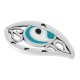 Enameled Zamak Pendant Evil Eye 63x38mm