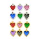 Pendentif cœur en Zamak Émaillé 12 x 11 mm