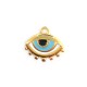 Pendentif Œil porte-bonheur émaillé en Métal/Zamak 18x13mm