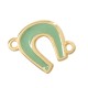 Connettore in Metallo Zama Ferro di Cavallo Smaltato 12x14mm